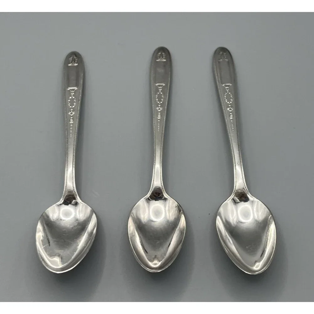 Vtg Oneida Community Grosvenor Set of 3 Youth Spoons 5